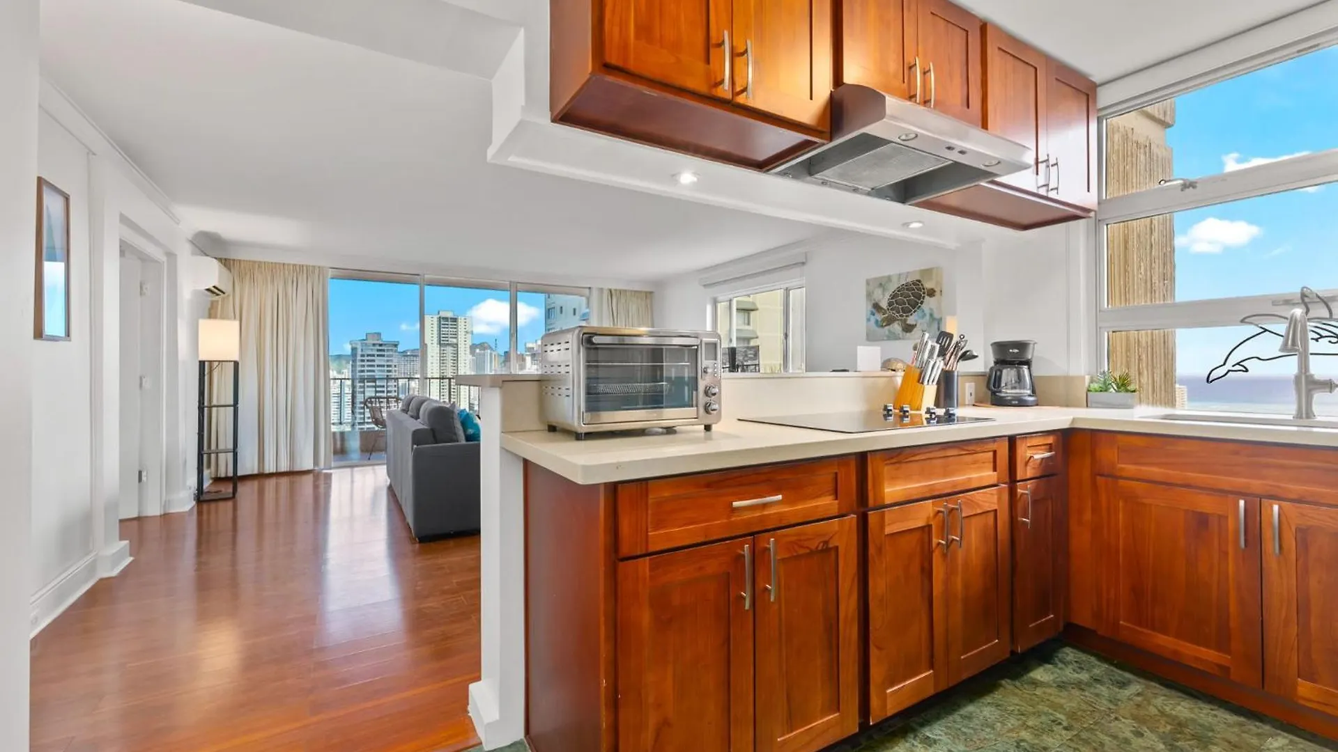 Honu Hale Penthouse 2 Bdr Ocean View Waikiki Daire Honolulu