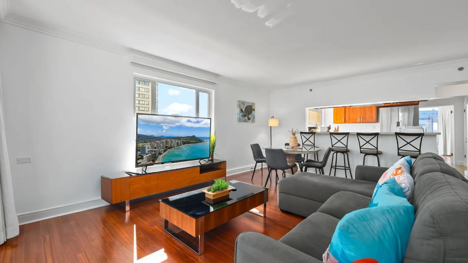 Honu Hale Penthouse 2 Bdr Ocean View Waikiki Lägenhet Honolulu